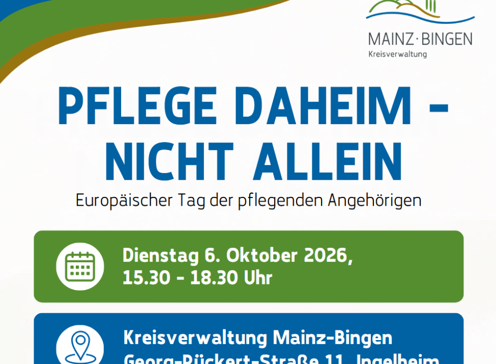 Zu sehen ist ein Ausschnitt des Plakats Pflege daheim nicht allein