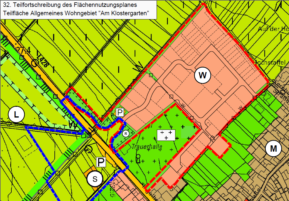 Zu sehen ist ein Symbolbild für die 32. Teilfortschreibung des Flächennutzungsplans "Am Klostergarten" in Schwabenheim