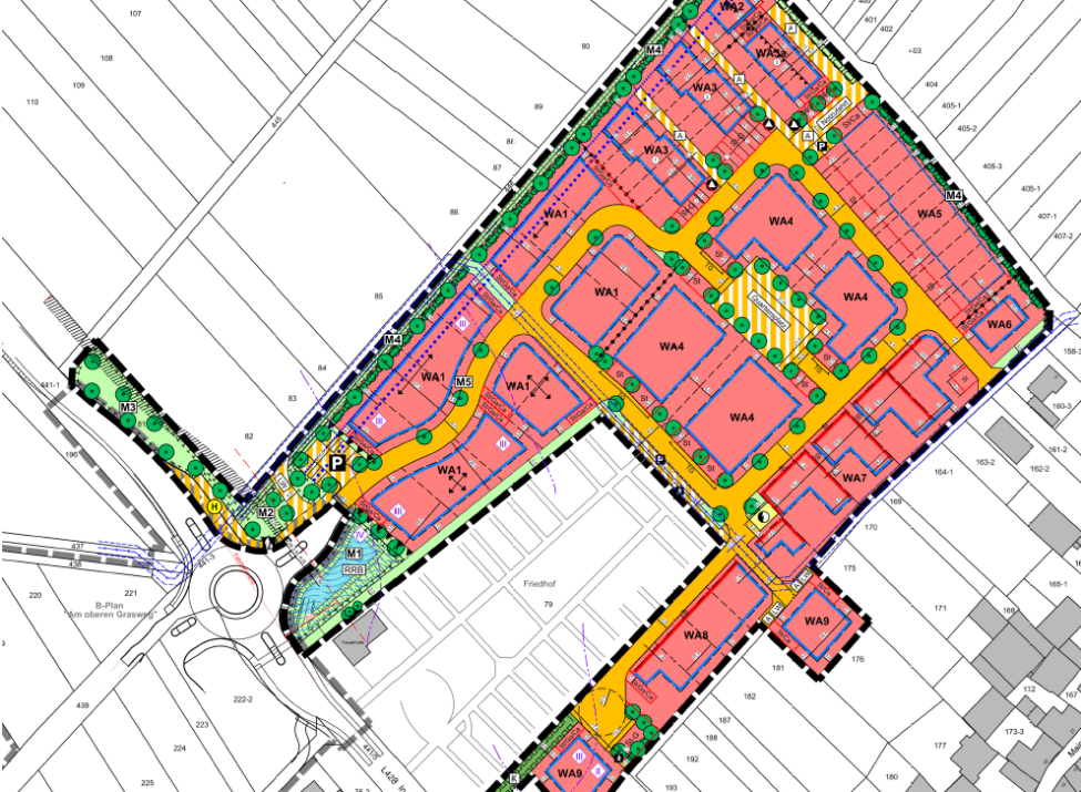 Zu sehen ist ein Symbolbild für den Bebauungsplan "Am Klostergarten" in Schwabenheim