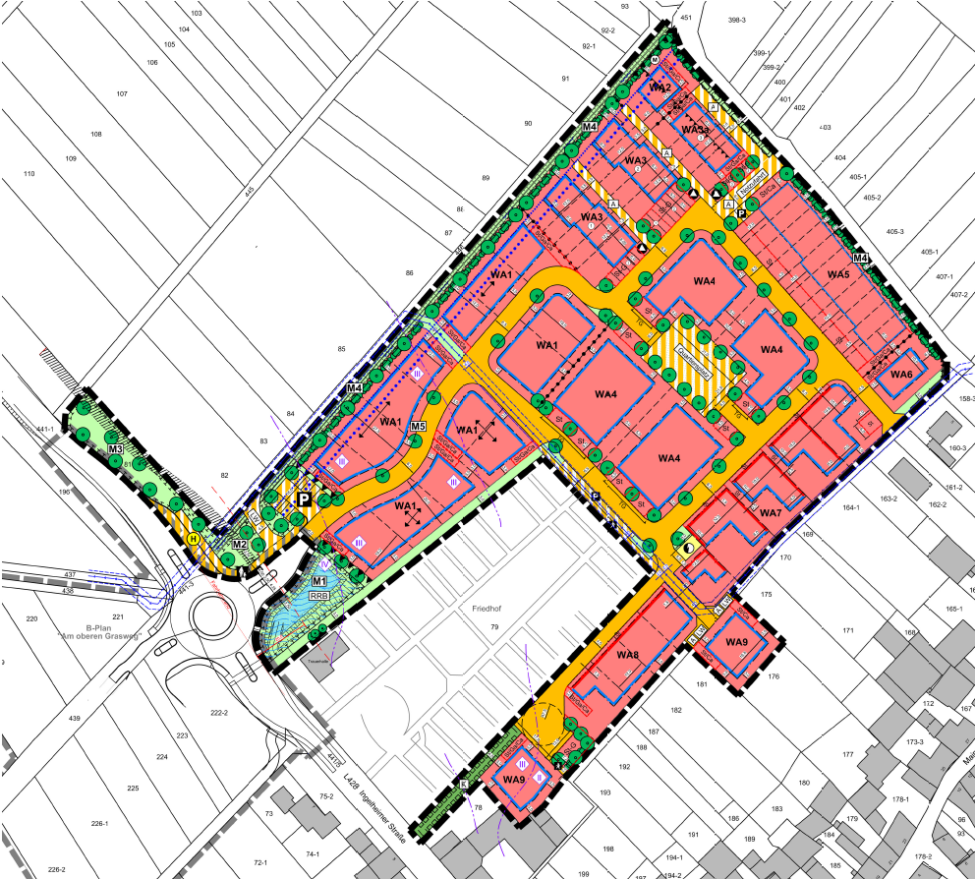 Zu sehen ist ein Symbolbild für den Bebauungsplan "Am Klostergarten" in Schwabenheim