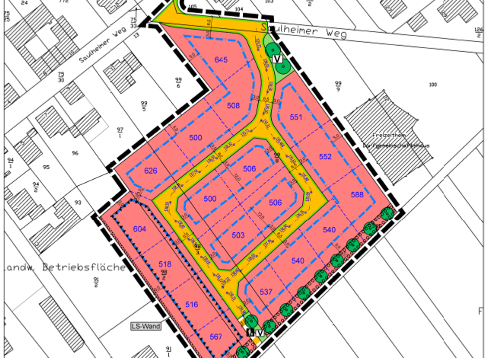 Zu sehen ist ein Symbolbild des Bebauungsplans Südlich Saulheimer Weg Bubenheim