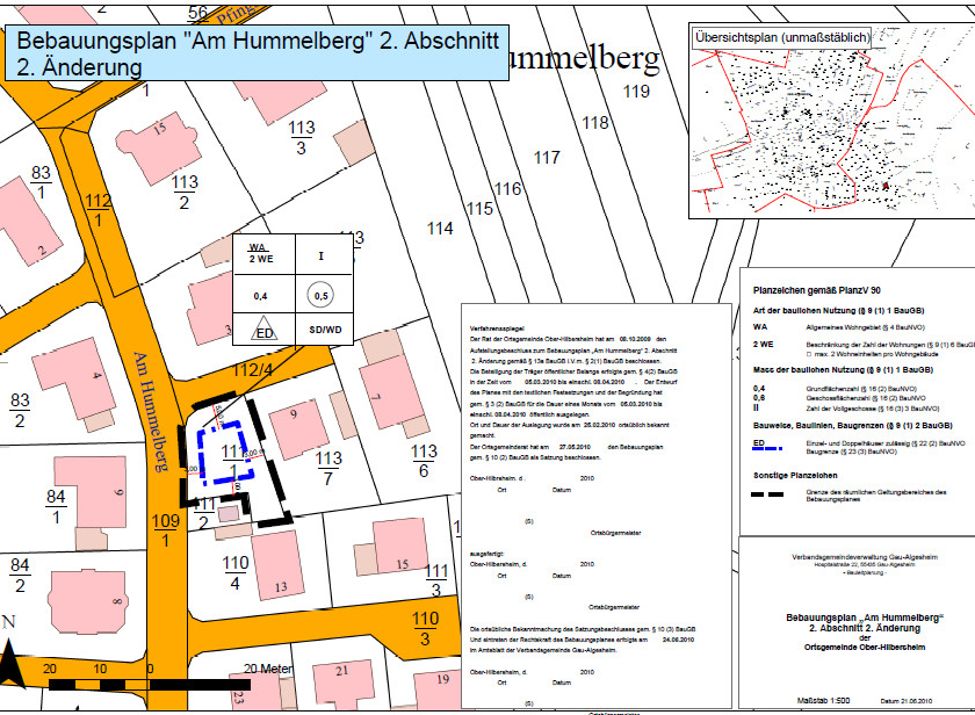 Symbolbild Bebauungsplan "Am Hummelberg", Ober-Hilbersheim
