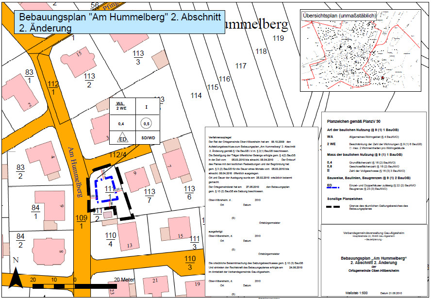 Symbolbild Bebauungsplan "Am Hummelberg", Ober-Hilbersheim
