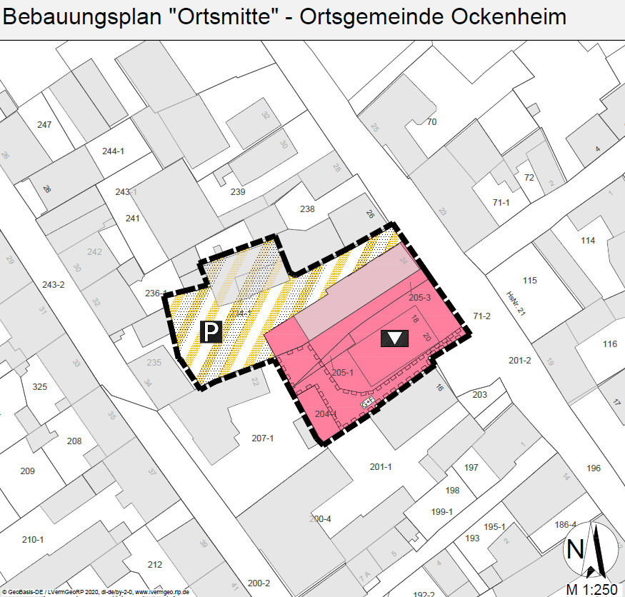 Zu sehen ist ein Symbolbild des Bebauungsplans Ortsmitte Ockenheim.