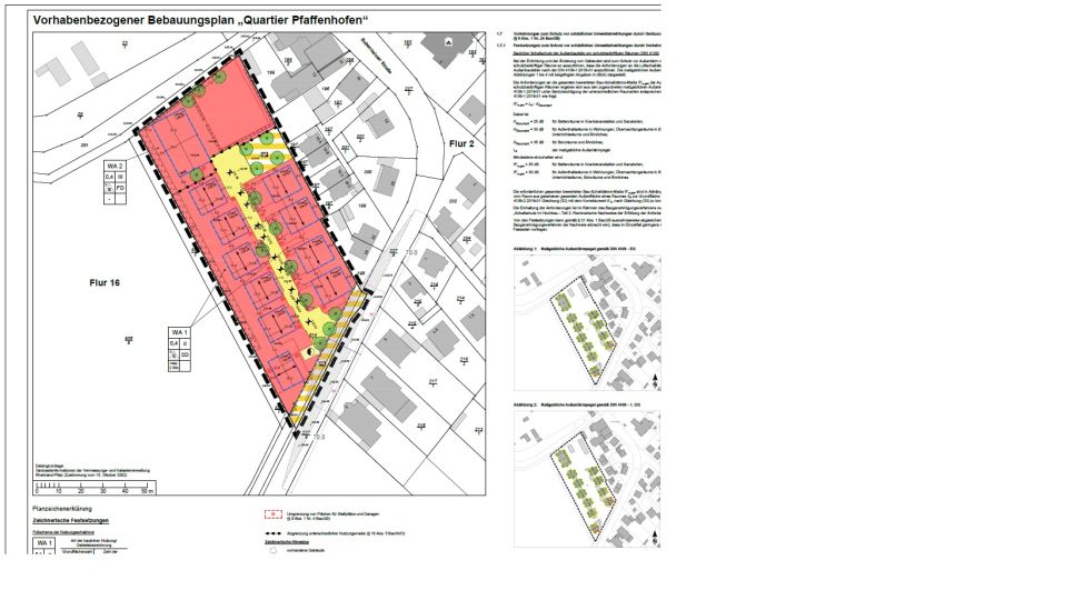 Zu sehen ist ein Symbolbild für den Bebauungsplan "Quartier Pfaffenhofen" in Schwabenheim
