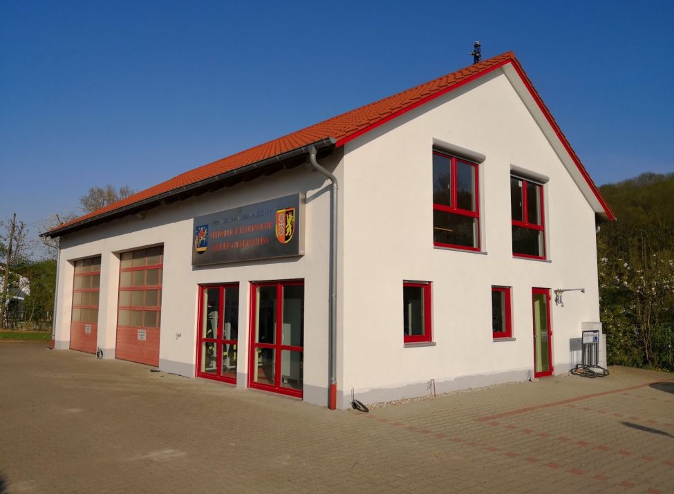 Zu sehen ist das Feuerwehrgerätehaus in Nieder-Hilbersheim