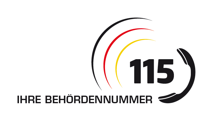 Zu sehen ist das Logo der Behördenrufnummer 115